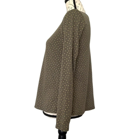 Boden Gold Polka Dot Modal Blend Top Size Small - Picture 5 of 6